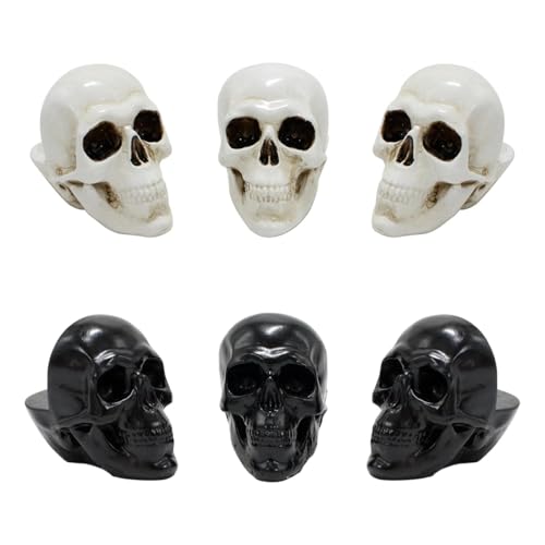 Pies de maceta, pies de planta, 6 piezas, elevador de macetas, cráneo, elevador de macetas, decoración de jardín de Halloween para patio, terraza, jardín, planta de invernadero, maceta