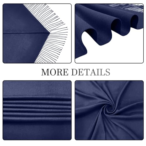 lifwimner Pashmina Schal Damen Festliche Stola für Abendkleid Tücher Schultertuch Geschenk für Winter Hochzeit Herbst Braut Party (Navyblau)
