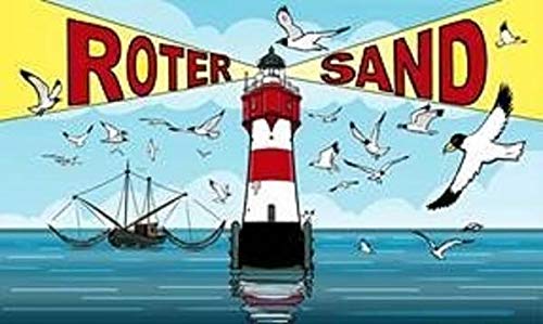 flaggenmeer® Flagge Roter Sand 80 g/m² ca. 90 x 150 cm