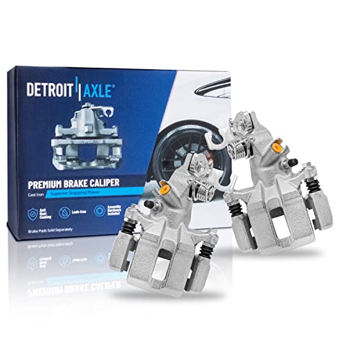 Image of Detroit Axle - Rear Brake Kit for 2003-2007 Honda Accord, 2004-2008 TSX | Drilled & Slotted Brake Rotors Ceramic Brake Pads Brake Calipers Replacement - [10.24 inch inch Rotors]