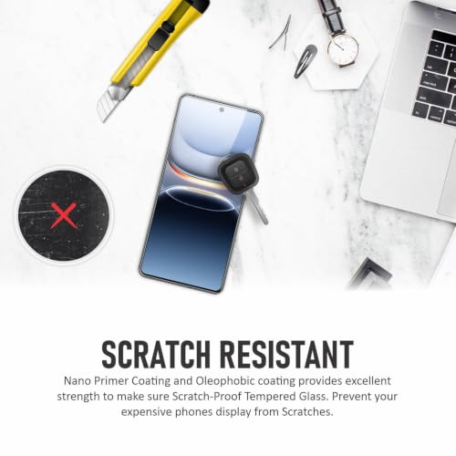 Image of SupCares Tempered Glass for iQOO 13 5G (6.82 Inch) With Installation Kit | 9H Edge to Edge Screen Protector | Black