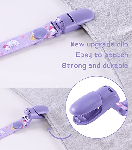 Cutieplusu Adult Pacifier Clip Adult Size Anyard Holder Clips 3 Pack-Dream Planet (Rabbits, Unicorns And Cats) #TOP5