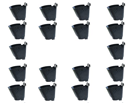 Image of 18 Pcs Vertical Garden Pots and Planter Wall Hanging Pots for Plants, Black