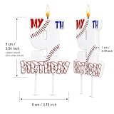 Baseball Number 9 Birthday Candle, 3.5×3.2" Sports Theme 9th Cake Topper for Boys Birthday Party Decorations