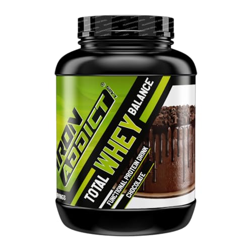 Whey Protein 1.8Kg Iron Addict Labs   Proteína de Suero de Leche de Máxima Calidad   Mantenimiento y Desarrollo Muscular   Fortalece las Articulaciones   Beneficios Cognitivos   Sabor Tarta Chocolate