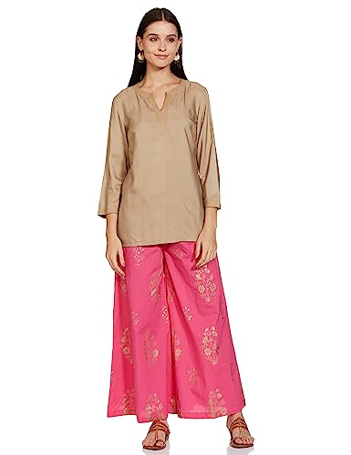 Image of Amazon Brand - Myx Women's Relaxed Fit Mid Rise Palazzo (Available in Plus Sizes)