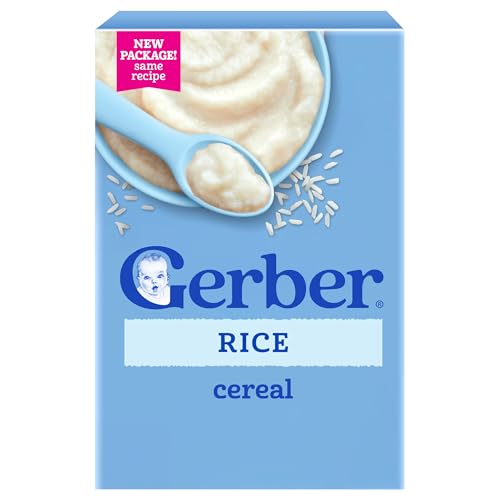 GERBER CEREAL FOR BABY Infant Dry Cereal Rice 1ST FOODS Non GMO Rice 5x8oz