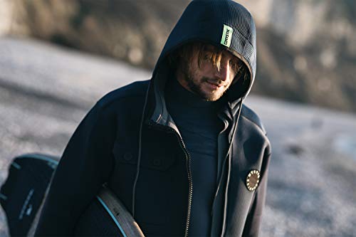 Mystic Watersports - Surf Kitesurf & Windsurfing Ocean Neoprene Wetsuit Coat Jacket - Navy Lime - Unisex miniatura 4