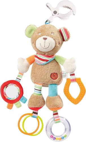 Fehn Teddy 091878 Peluche d'Éveil Nounours Jouet de Développement Moteur