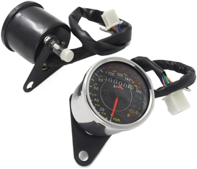 Motorcycle Odometer Gauge Motorcycles Universal Mi&ni Stainless Steel Mechanical Odometer Tachometer Mash Kmh and Mph