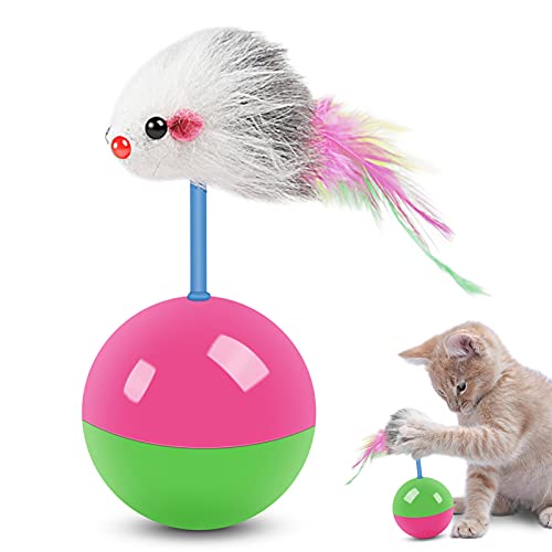Katzenspielzeug Stehaufmännchen Maus,Tumbler Spielzeug für Katzen,Interaktives Spielzeug für Katzen,Spielzeug für Katzen Maus,Interaktives Katzen Spielsachen,Spielzeug Katze Intelligenzspielzeug Cover