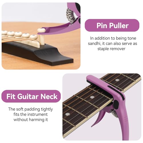 Capos for Acoustic Guitars Electric Guitar and Ukulele Capo with Bag - Image 4