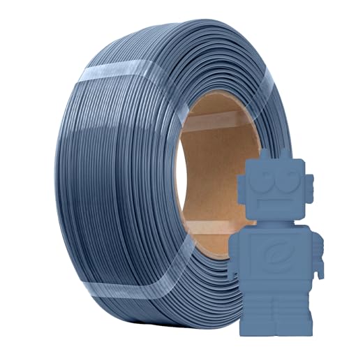 eSUN PLA Basic Refilament 1.75mm, 3D Printer Refill High Speed PLA for Fast Printing, 1KG Spoolless 3D Printing Filament for High Speed 3D Printers, Grey