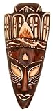  Maske Jano bemalt, wahlweise in 20 cm, 50 cm oder 100 cm, Holz-Maske aus Bali, Wandmaske, Afrikanische Dekoration (ca. 20 cm)