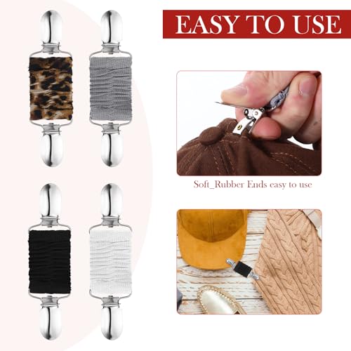 Image of JJUNW 4Pcs Dress Clips Back Cinch, Waist Cincher Clip Sweater Clips, Cinch Clip Fit Dress Cincher Clips Retro Cardigan Collar Clip Brooch Clip for Women pant clips for waist tightener