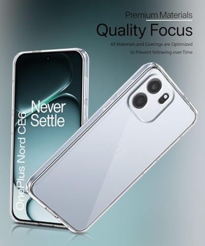 Image of DIZORO Compatible with Oneplus ce6 5g Back Cover Case Clear,[ Anti Yellow ][Military Grade Protection] Hard PC Back Cover Transparent