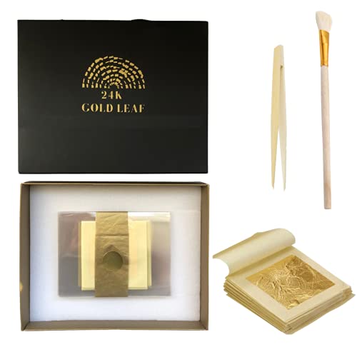 La mejor selección de Pan de oro Top 5. 49 MODA TURÍN - 20 Láminas Oro Genuino Comestible 24K 4.33 x 4.33cm. Gastronomía Belleza Spa Gourmet