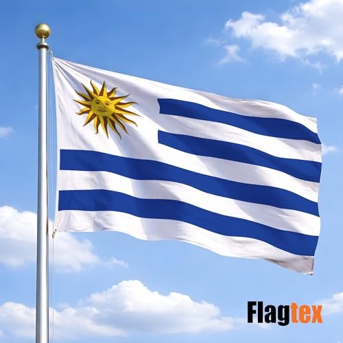 Bandera de Uruguay grande textil para mástil exterior e interior 2
