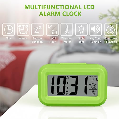 Vicloon Digital Alarm Clock Bedside, LED Display Clocks with Adjustable Snooze 12/24Hr,Temperature, Date,Timer - Image 3