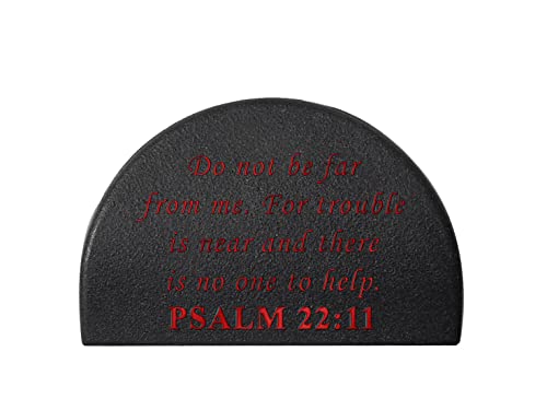 NDZ Performance JP1 Grip Plug for Glock 17 19 21 22 23 24 31 32 34 35 38 Gen 1-3 in 9mm .40 .357 10mm .45 ACP Color Filled Laser Engraved in Red - Bible Psalm 22:11