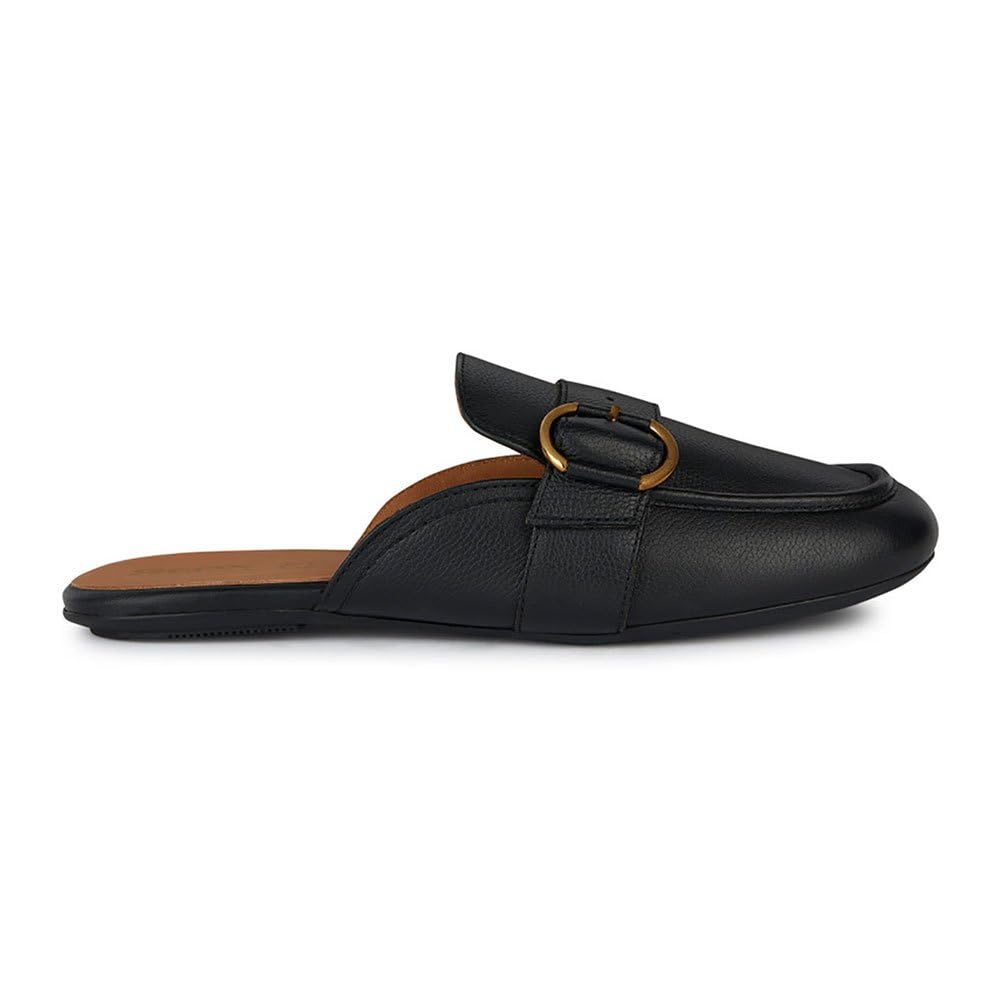 Geox Women's D Palmaria F Loafer, Black, 5.5 UK