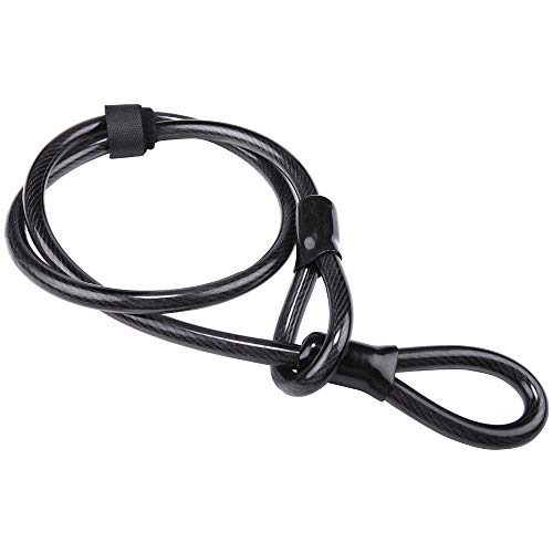 Bloqueio de cabo, Andoer Cabo de aço para bicicleta de 12 mm / 0,5 pol. Trava de cabo flexível de bi