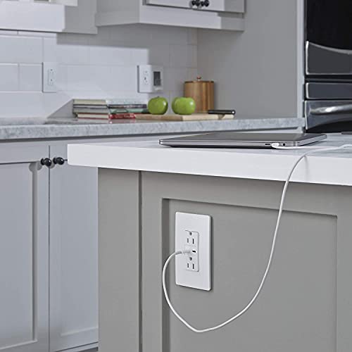 Image of Legrand radiant Screwless Wall Plates for Decorator Rocker Outlets, 1-Gang, White, 10-Pack, RWP26WCC10-10PK