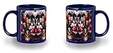 MERCHANDMANIA Taza completamente Azul recuadro serie anime overlord personajes jugadores npcs isekai black mug jarra cerveza te infusión