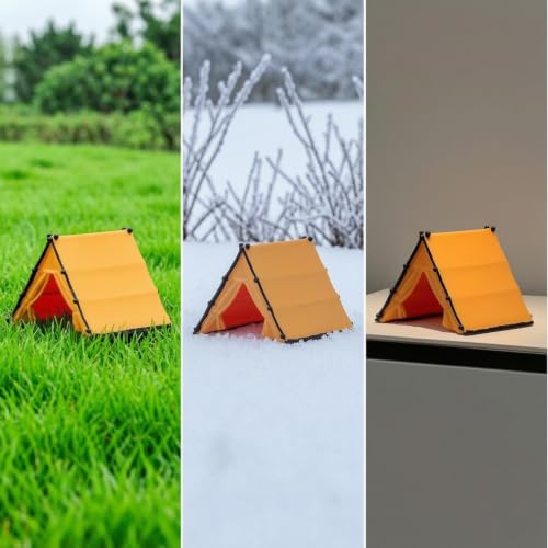 Mini tienda compacta triangular decorativa para maquetas de coleccionismo modelo B 6