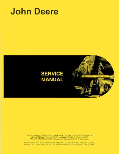 John Deere 312 Lawn & Garden Tractor Service Manual      Unknown Binding