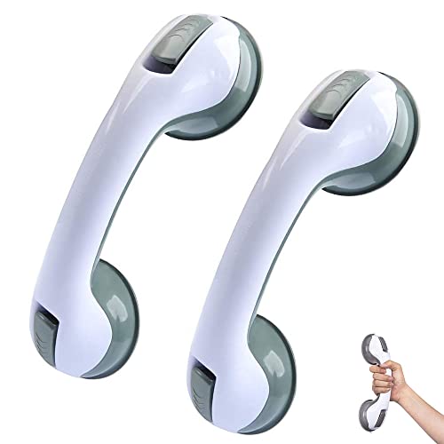 Agarraderas Baño, 2 Piezas Agarrador Ducha Personas Mayores, Asidero Baño Asidero Ducha, Asa De Seguridad Para Baño, Asideros Baño con Ventosa, para Niños y Ancianos, Baño (Verde) Cover