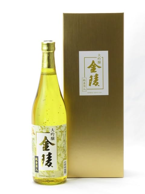 Amazon.co.jp: 金陵ゴールド 大吟醸 純金箱入 720ml : 食品・飲料・お酒