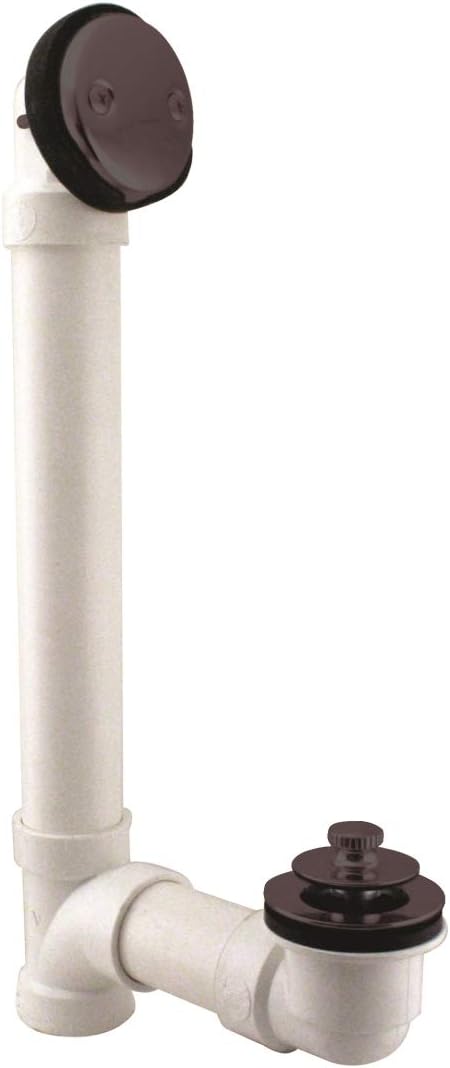 Pull & Drain Schedule 40 PVC Bath Waste with Two-Hole Elbow in Oil Rubbed Bronze