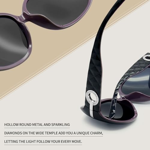 Image of Joopin Oversized Sunglasses for Women Stylish Big Rectangle Polarized UV Protection Ladies Goggles