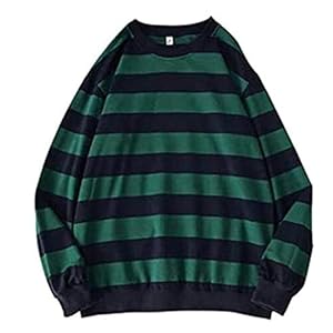 ARMAC Mens Crew Neck Sweatshirt,Gestreepte Pullover lange mouwen Jumper Klassieke Casual Bovenkleding Tops