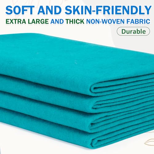 Image of XSEINO Peacock Blue Large Felt Fabric 36 inch X 36 inch(1 Square Yard), 1.4 mm Thick Soft Felt Fabric Sheet for Crafts, Blue Series Colors Soft Nonwoven Fabric, Fit for Decoration, Sewing, DIY Crafts
