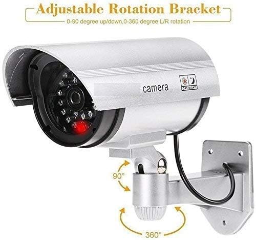 Image of Dummy Fake Bullet Camera with Flashing Red Led Light Dummy CCTV Security Camera for Home & Office (Pack of 1 Pcs)