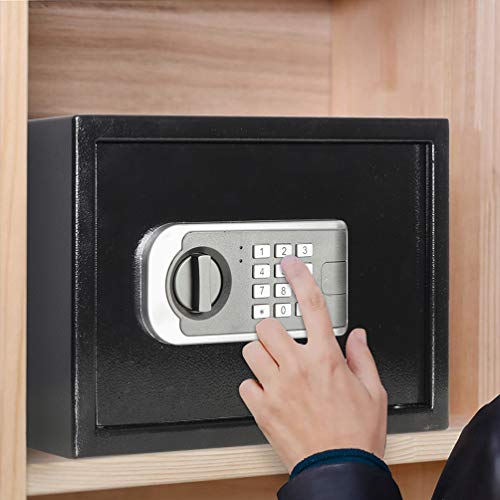 image for Lovndi Security Lock Box with Keypad, 0.5 Cubic Feet Digital Safe Box 