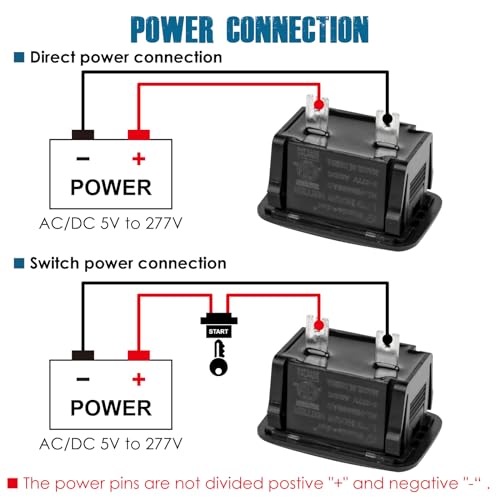 image for Runleader Digital LCD Hour Meter,AC/DC 5V to 277V for Lawn Mower Gener