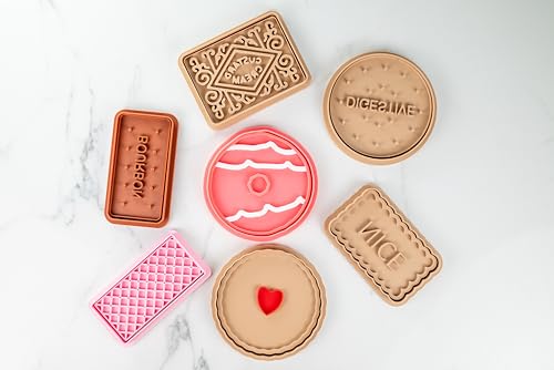 British Biscuit Cutter Set 3D Printed Cookie Cutters (Multiple Styles & Sizes) (Full Set of 7 3 // 75mm)