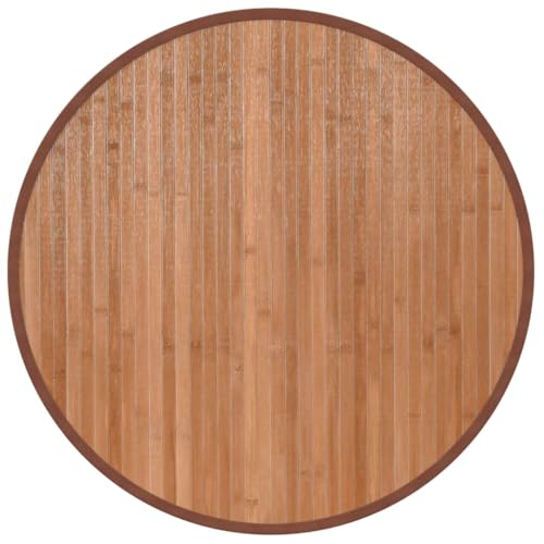 vidaXL Tapis Rond Naturel 60 cm Bambou, Tapis de Salon, Tapis de Cuisine, Tapis Rond, Tapis de Chambre à Coucher, Tapis de Salle de Bain