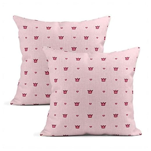 DSDD Juego de 2 Fundas de cojín Decorativas, abstractas, Sencillas, con Relleno de princesita, Lindo gráfico de Arte Infantil 092, 18 x 18 Pulgadas, Funda de Almohada, hogar, Coche, sofá, Oficina