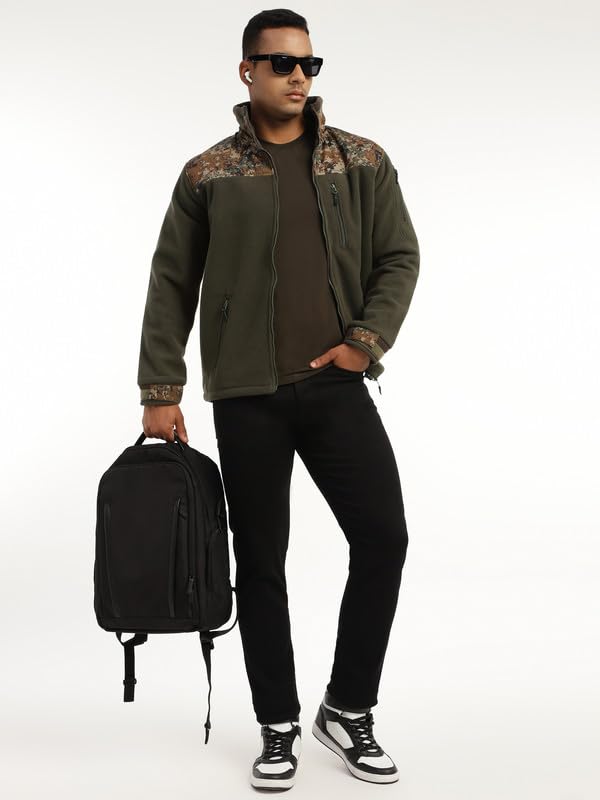 Image of MOUNTMILLER Men's Ripstop Dual Superbond HLKN Fleece Tactical Jacket | Water Repellant | Multi-Pocket | Abrasion-Resistant | Ideal for Outdoor, Hiking & Trekking