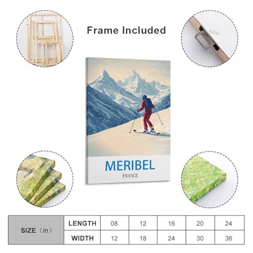 Affiche Méribel d'art rétro HXHNFERR impression de qualité - 2