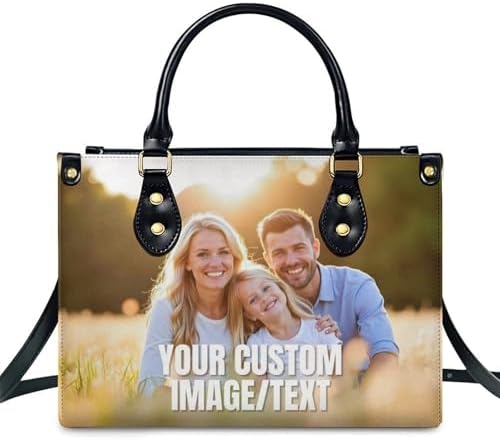 Handbags for Women - Personalized Leather Purse with Name Photo -...