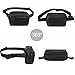 Fanny Packs for Women, Leather Vegan Belt Bag Crossbody Waist Bag Adjustable Strap, Large Fashion Everywhere Belt Bag, Black