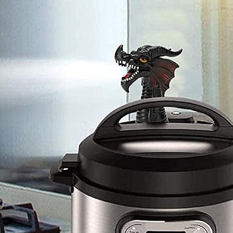 FONDUO Lid Silicone Holder Accessories, Funny Steam Release Diverter, Steam Pressure Release Accessory, Compatible with Ninja Foodi Pressure Cooker and Air Fryer (Black) Cover
