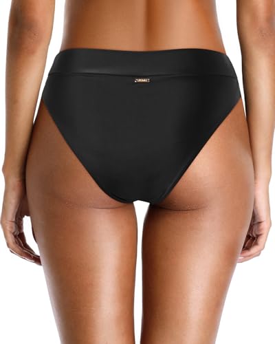 Zmart Women V Cut Cheeky Bikini Bottom - High Cut Bathing Suit Bottom Mid Rise Swim Bottoms Swimsuit2