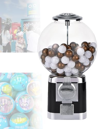 Classic Gumball Machine Dispenser - Retro Bubble Vending Machine with Key for Toys & Candy, Perfect for Parties, Events & Fun Entertainment, Ideal Bulk Snack Dispenser