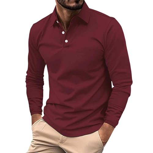 Polo à manches longues homme WINWUQB t-shirt rugby décontracté
